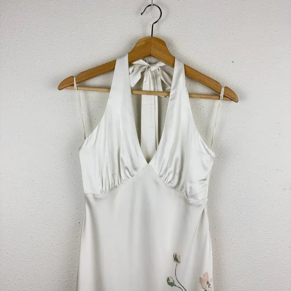 NWT Abercrombie & Fitch Julia Slip Halter Maxi Dress